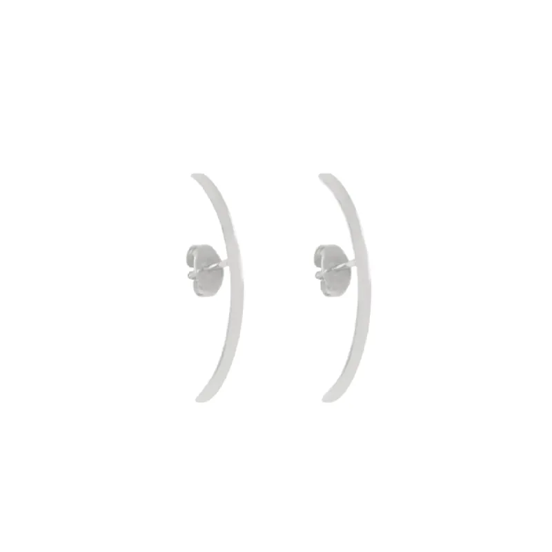 Modernist Suspension Earrings - Silver sold by The Jewelry Edit