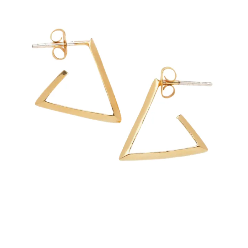 Small Triangle Hoops sold by The Jewelry Edit