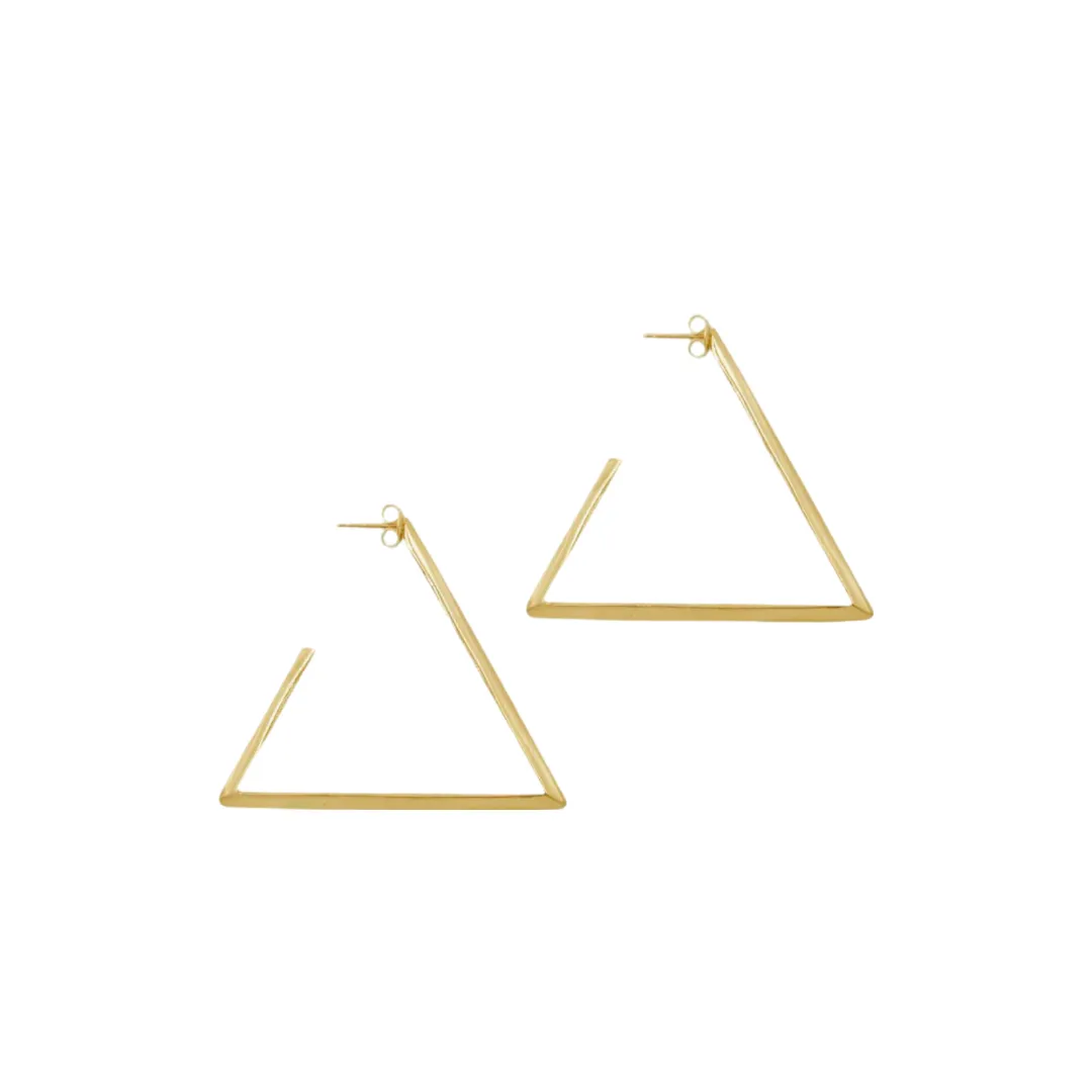 Medium Triangle Hoops sold by The Jewelry Edit