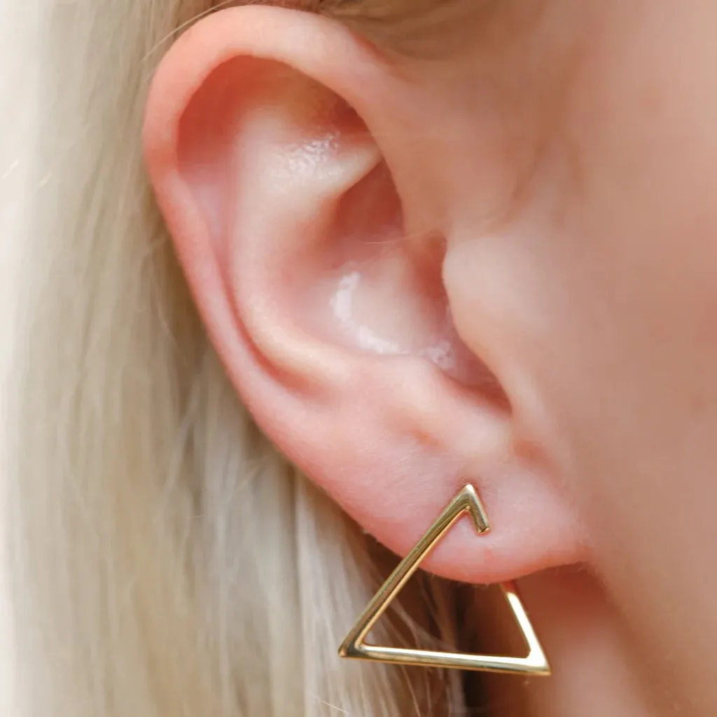 Medium Triangle Hoops sold by The Jewelry Edit product image thumbnail 2
