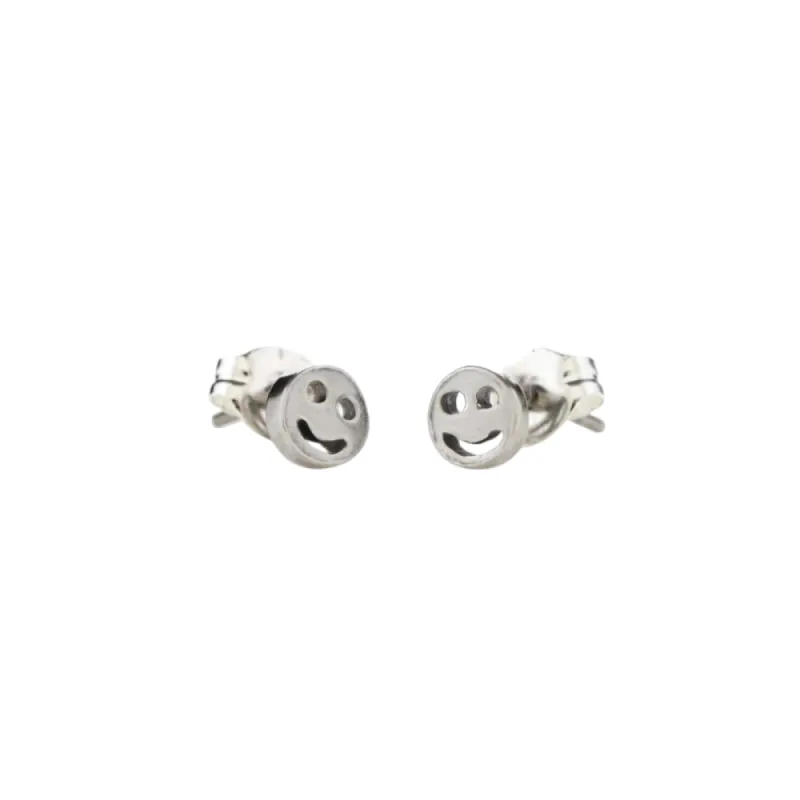 Smiley Face Studs sold by The Jewelry Edit