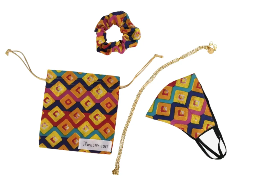 The Face Mask + Scrunchie Set sold by The Jewelry Edit