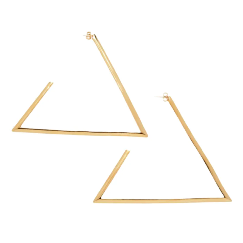 Large Triangle Hoops sold by The Jewelry Edit
