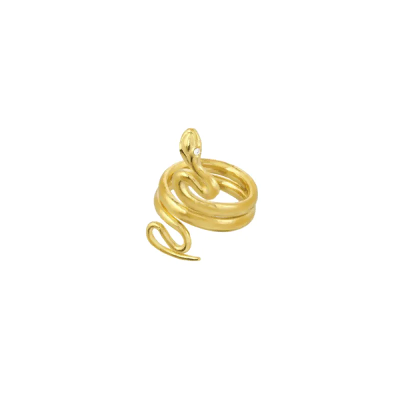 Serpent Coil Ring sold by The Jewelry Edit
