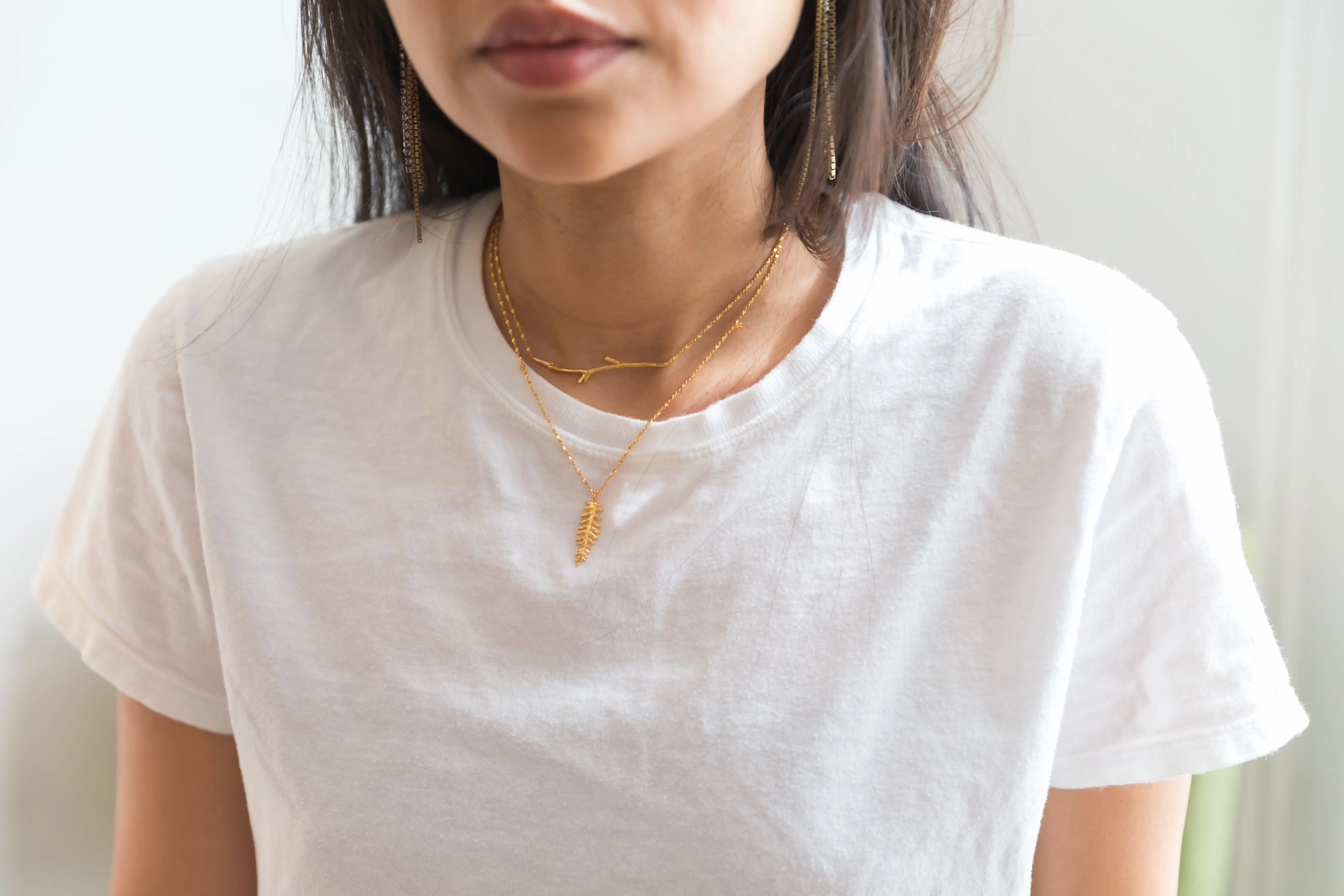 Kaimana Leaf Necklace sold by The Jewelry Edit product image thumbnail 2