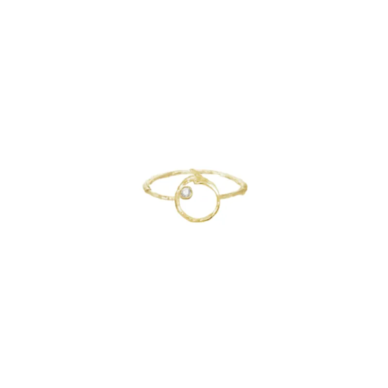 Branch Circle Seed Pod Solitaire Ring sold by The Jewelry Edit