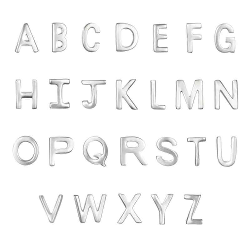 Silver Letter Earring (SINGLE) sold by The Jewelry Edit