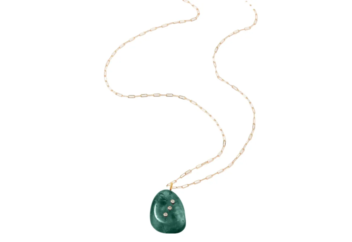 Starbursts Malachite Necklace sold by The Jewelry Edit