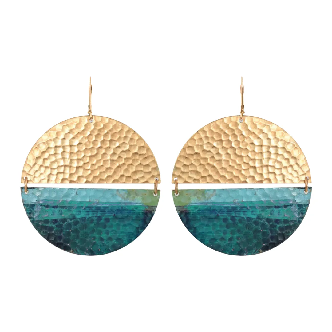 Disc-shaped Issoria Earrings sold by The Jewelry Edit