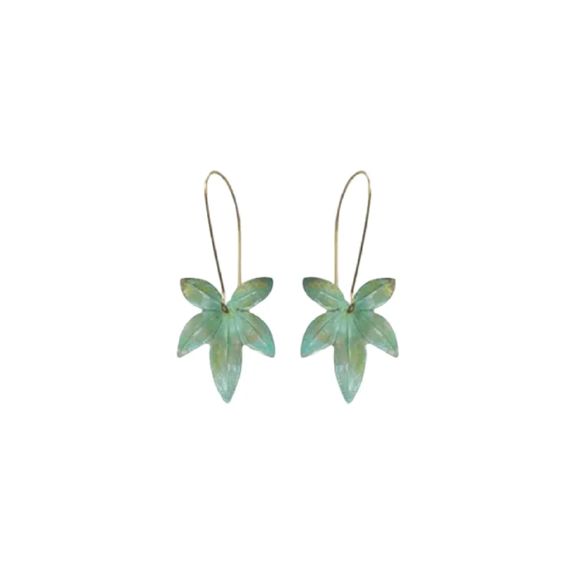 Green Leaf Gael Earrings sold by The Jewelry Edit
