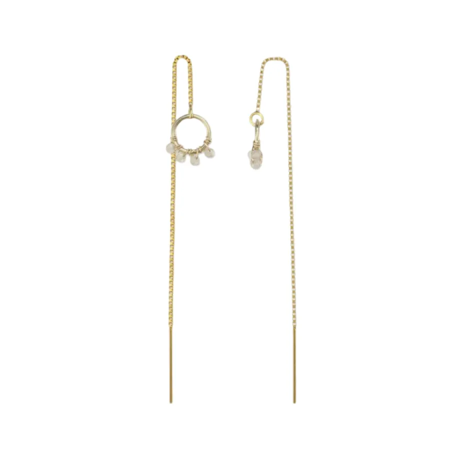 Onda Moonstone Earrings Gold sold by The Jewelry Edit