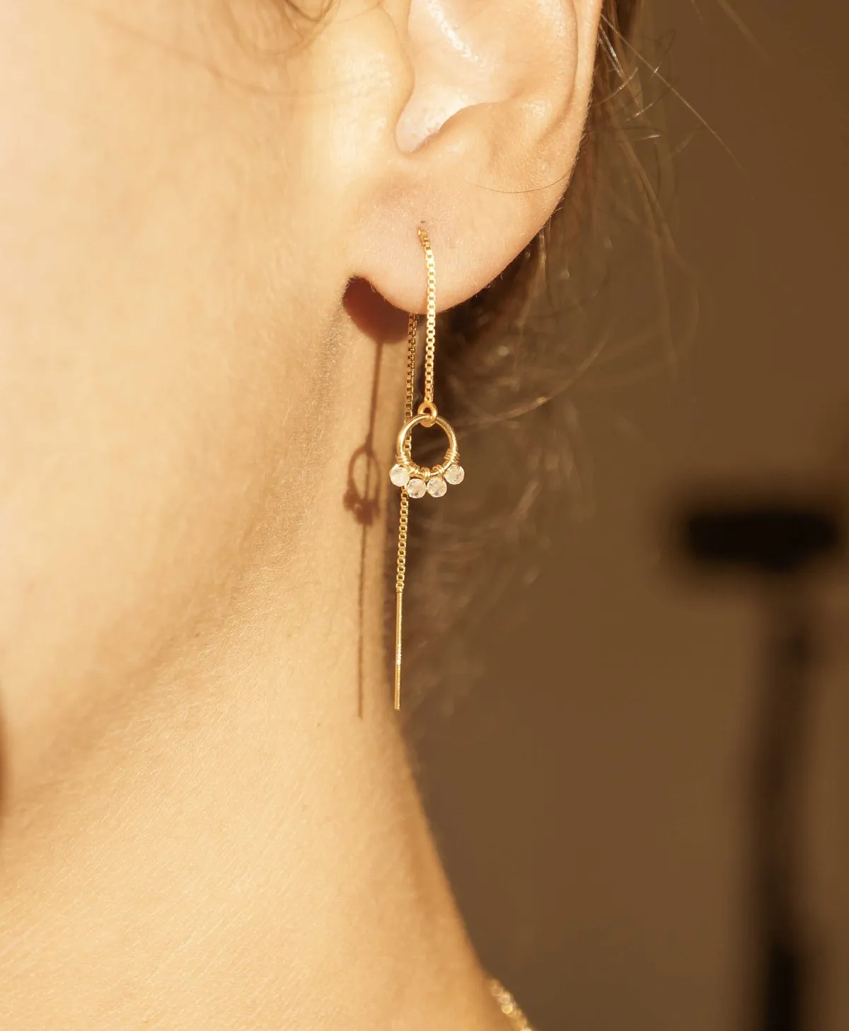 Onda Moonstone Earrings Gold sold by The Jewelry Edit product image thumbnail 2