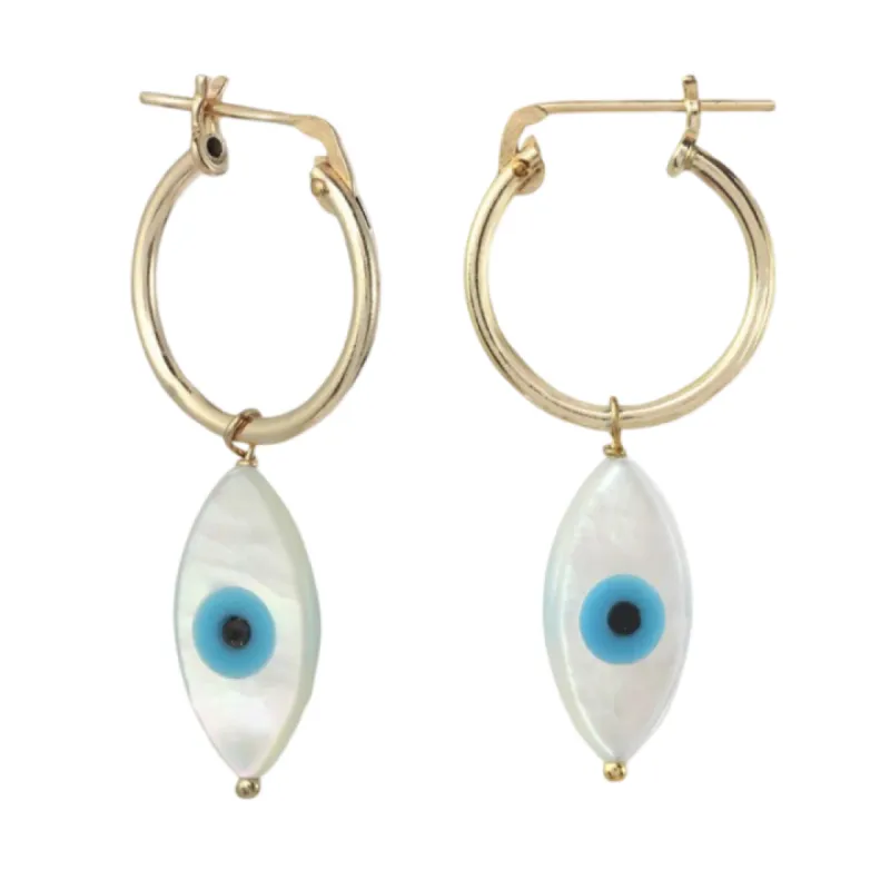 Evil Eye Ima Earrings made by KOZAKH