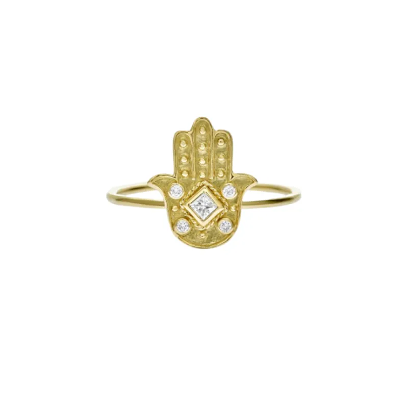Diamond Mystical Hamsa Ring sold by The Jewelry Edit