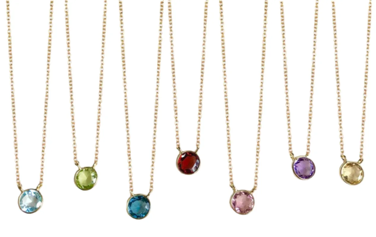 Birth Stone Necklace made by Amelia Rose Design