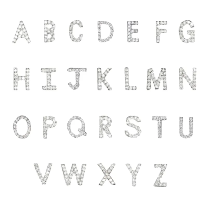 Diamond Letter Earring (Single) sold by The Jewelry Edit