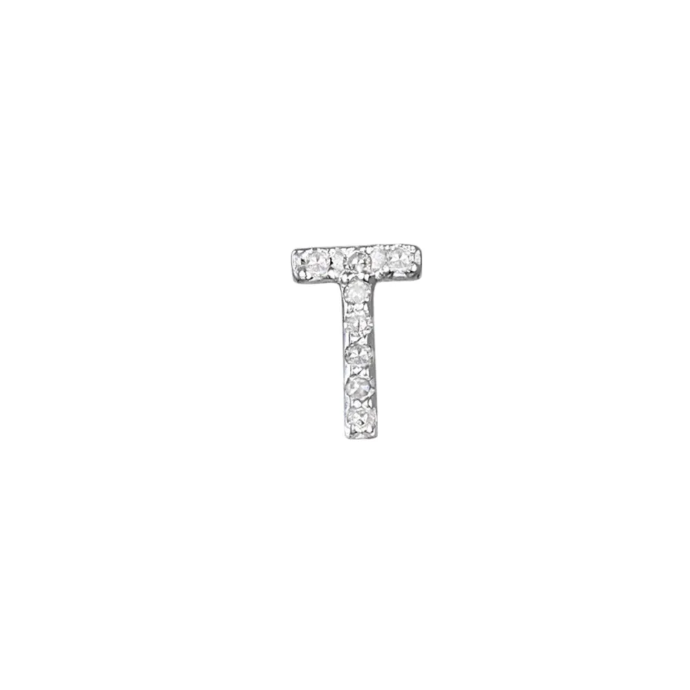 Diamond Letter Earring (Single) sold by The Jewelry Edit product image thumbnail 3