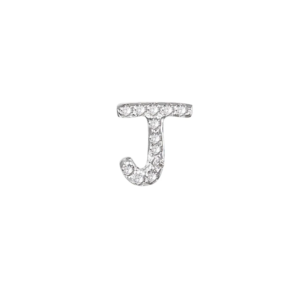 Diamond Letter Earring (Single) sold by The Jewelry Edit product image thumbnail 2