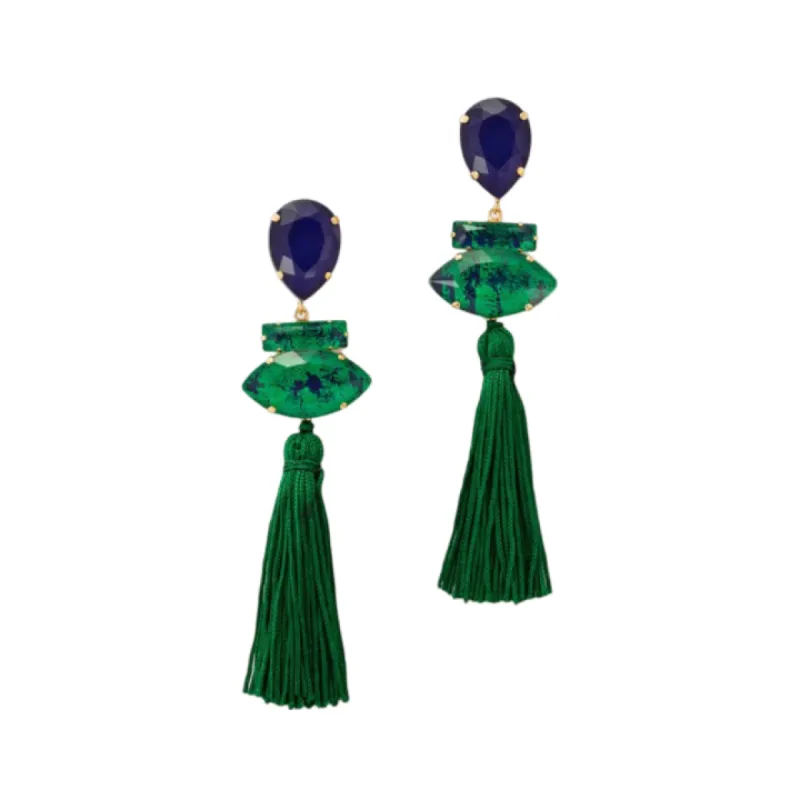 Gocce Blue and Green Earrings sold by The Jewelry Edit