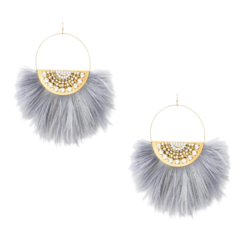 Ostrich Feather Crystal Chandeliers sold by The Jewelry Edit