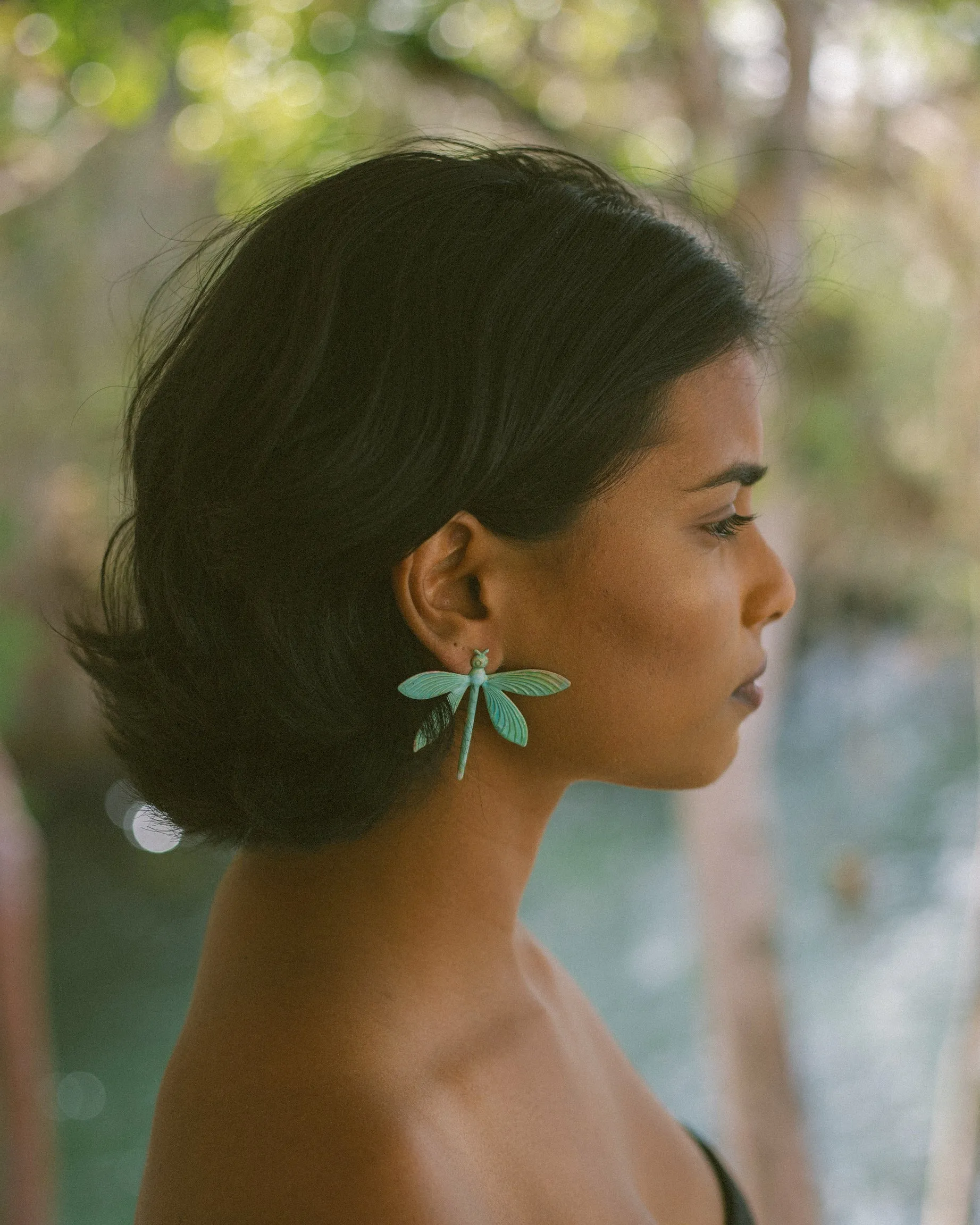 Verdigris Dragonfly Earrings sold by The Jewelry Edit product image thumbnail 2