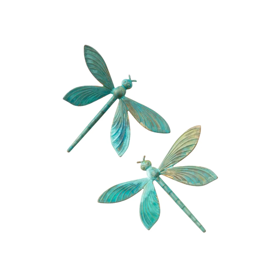 Verdigris Dragonfly Earrings sold by The Jewelry Edit