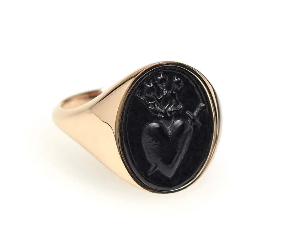 Sacred Heart Intaglio Ring sold by The Jewelry Edit