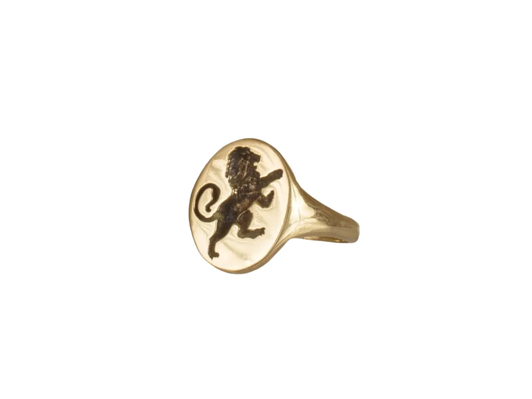 Zodiac Brass Signet Ring sold by The Jewelry Edit product image thumbnail 4