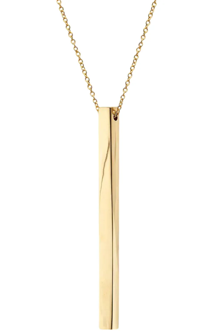 Thin Bar Pendant Necklace sold by The Jewelry Edit product image thumbnail 2