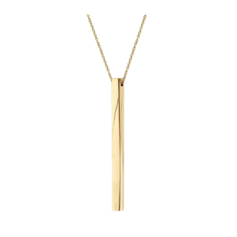 Thin Bar Pendant Necklace sold by The Jewelry Edit