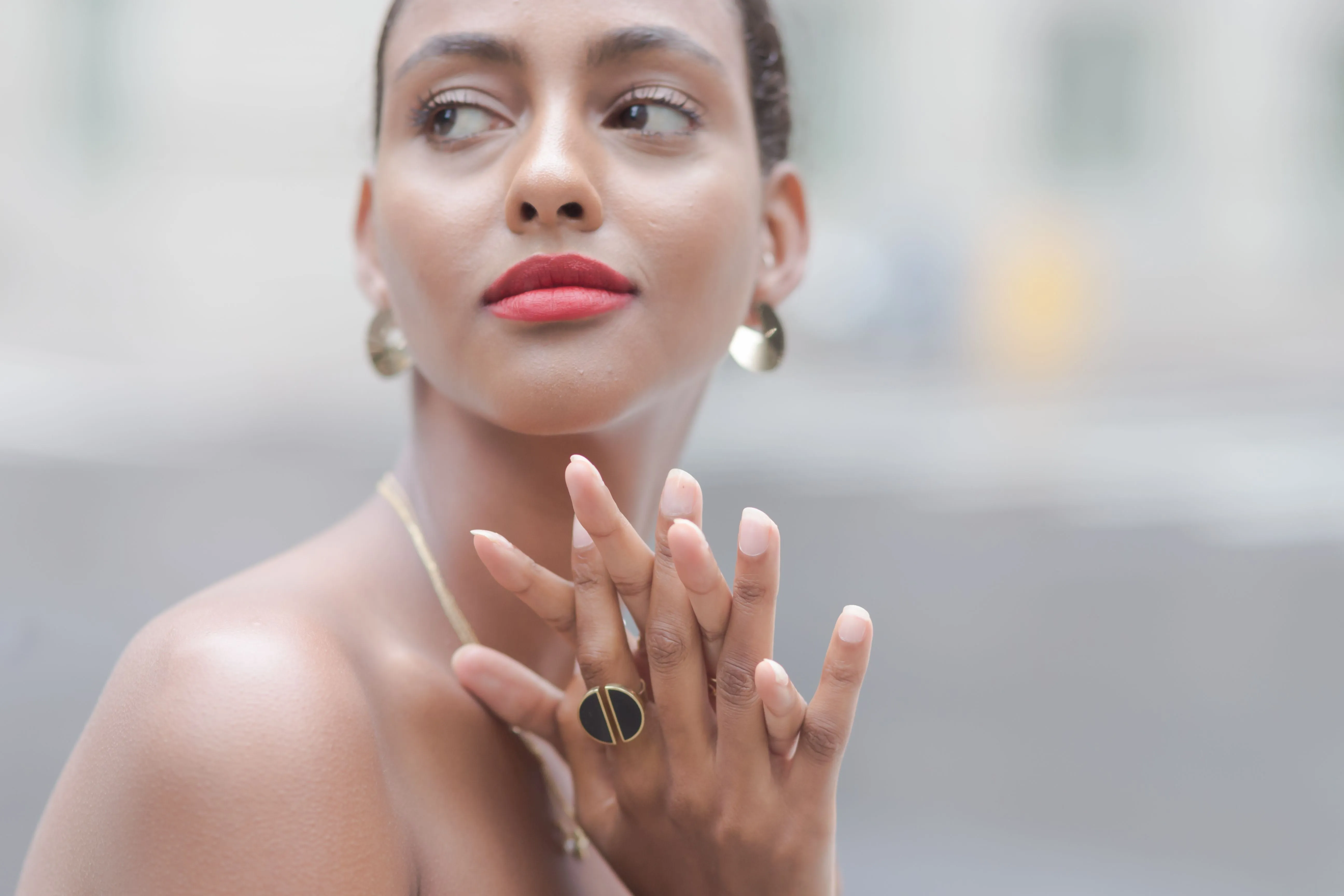 Split Moon Ring Black sold by The Jewelry Edit product image thumbnail 3