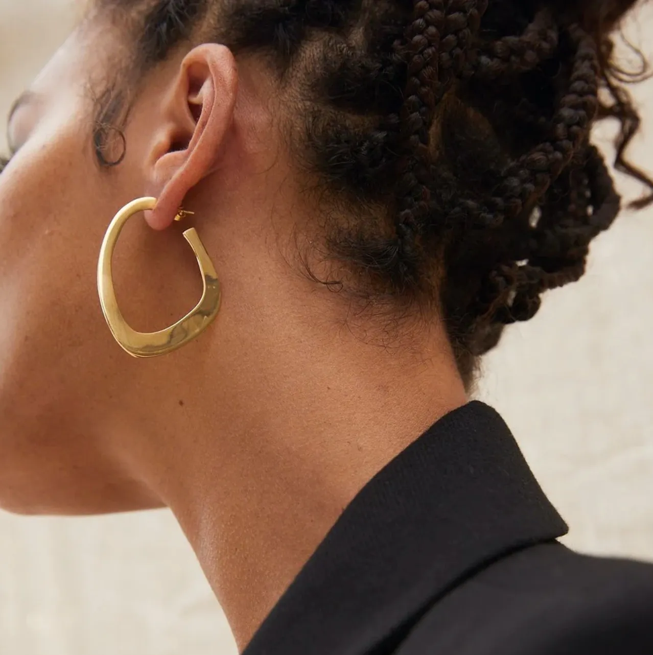 Sabi Flat Hoop Earrings sold by The Jewelry Edit product image thumbnail 3