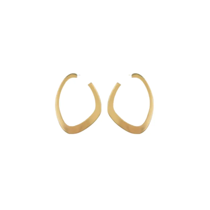 Sabi Flat Hoop Earrings sold by The Jewelry Edit