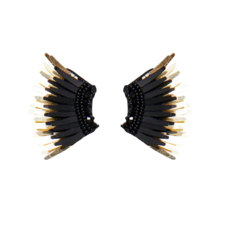 Mini Madeline Earrings Black/Gold sold by The Jewelry Edit