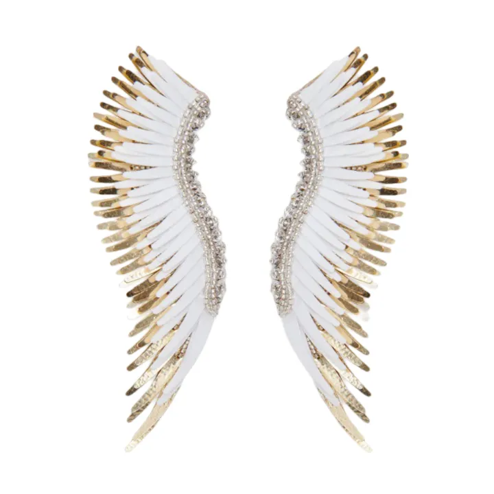 Madeline Earrings White/Gold sold by The Jewelry Edit