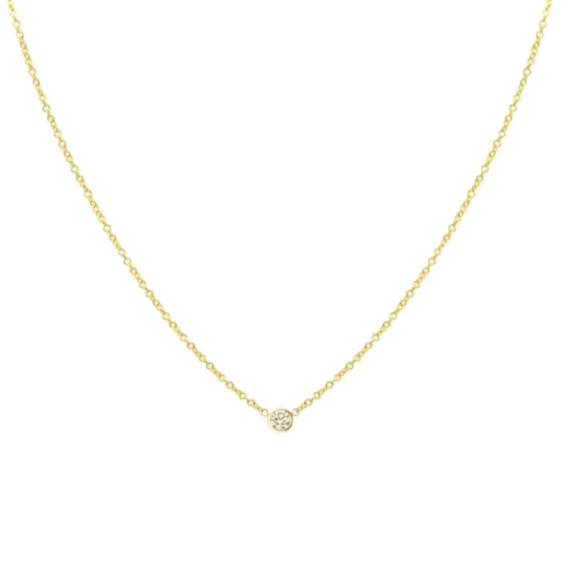 14k Gold Layering Diamond Necklace sold by The Jewelry Edit