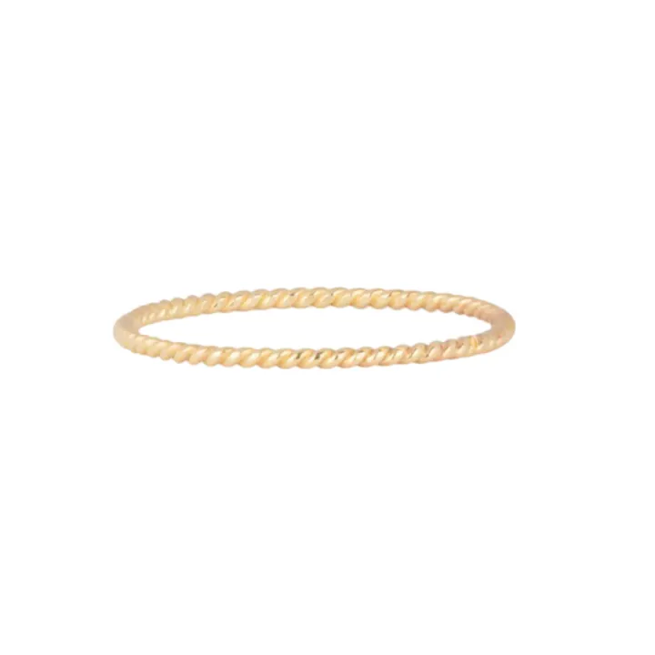 Delicate Twisted Rope Ring sold by The Jewelry Edit
