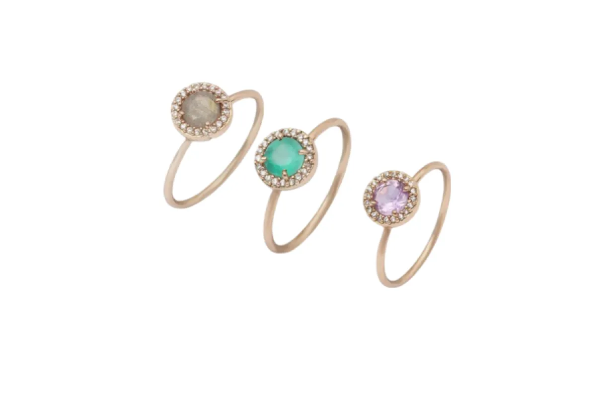 Semi-Precious Trio Ring sold by The Jewelry Edit