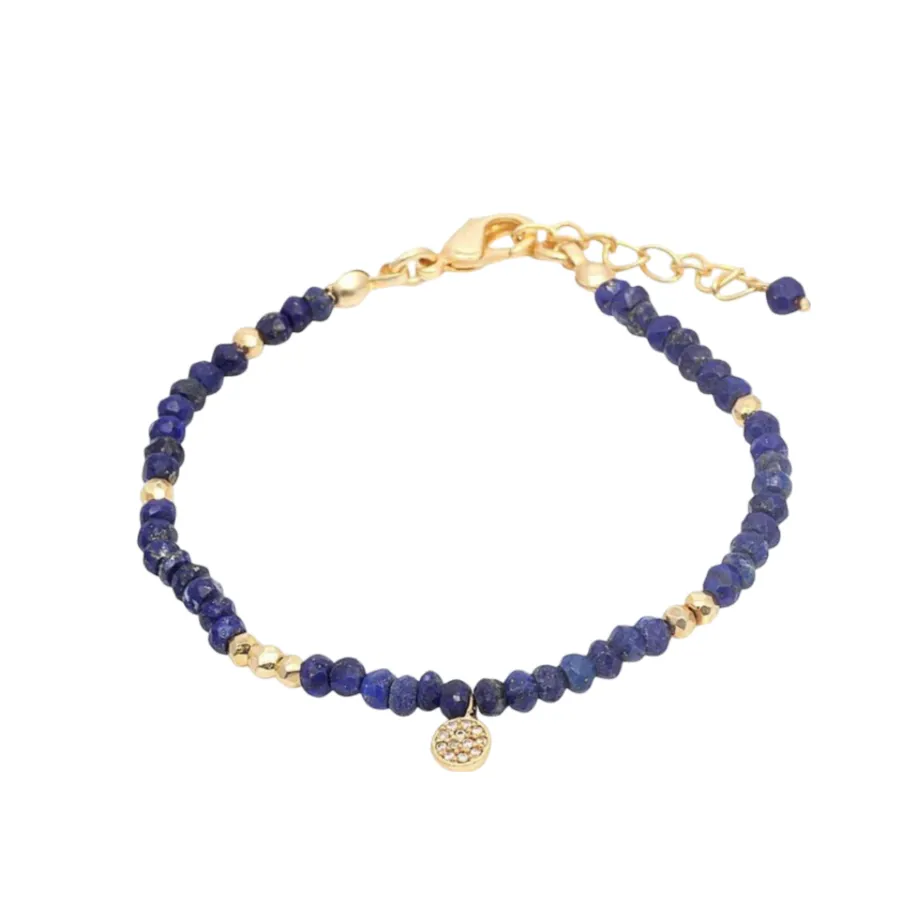 Lapis Lazuli Charm Bracelet sold by The Jewelry Edit