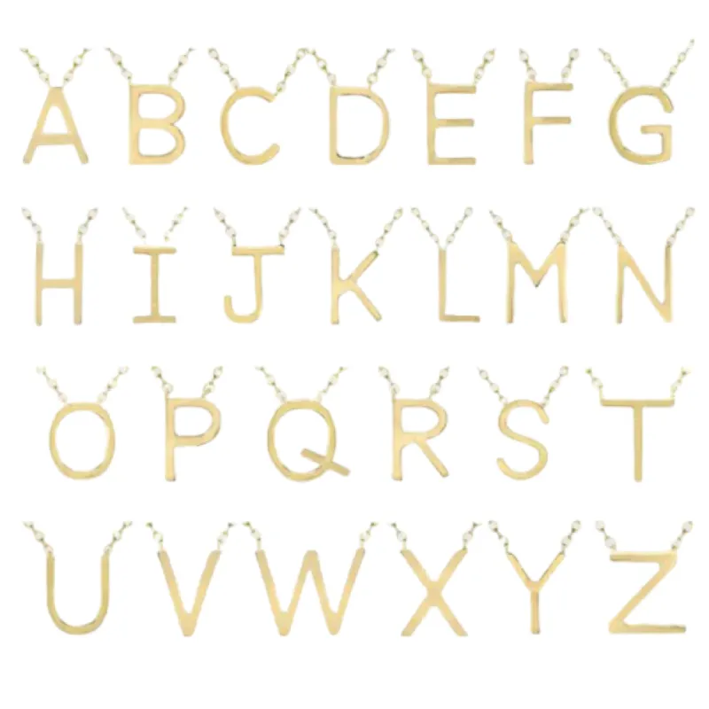 Initial Necklace in Gold Vermeil made by Amelia Rose Design