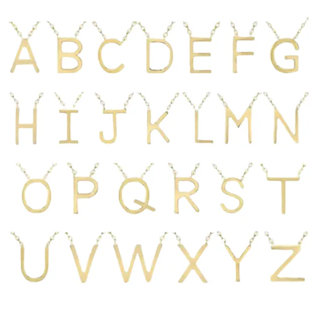 Initial Necklace in Gold Vermeil sold by The Jewelry Edit