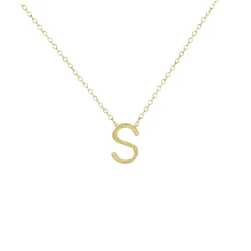 Initial Necklace in Gold Vermeil sold by The Jewelry Edit product image thumbnail 5
