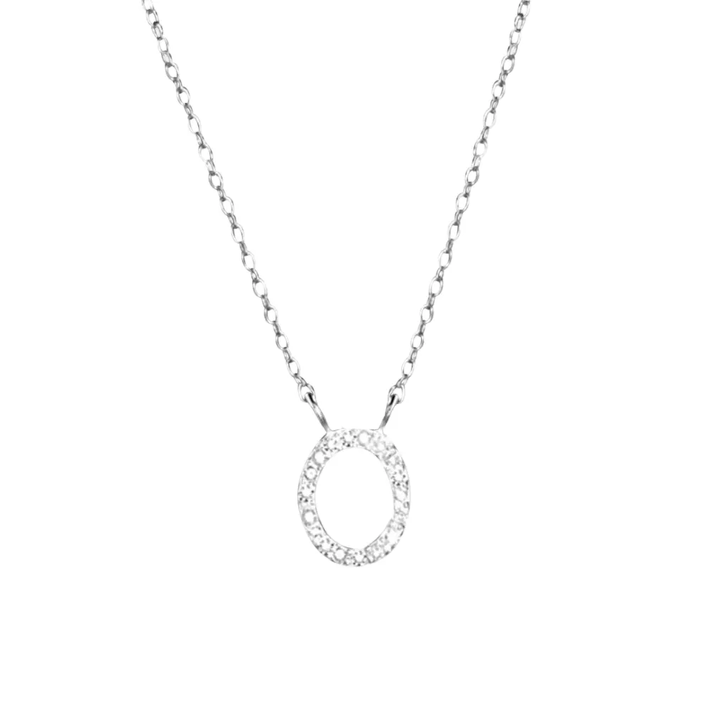 Diamond Initial Necklace in Sterling Silver sold by The Jewelry Edit product image thumbnail 3