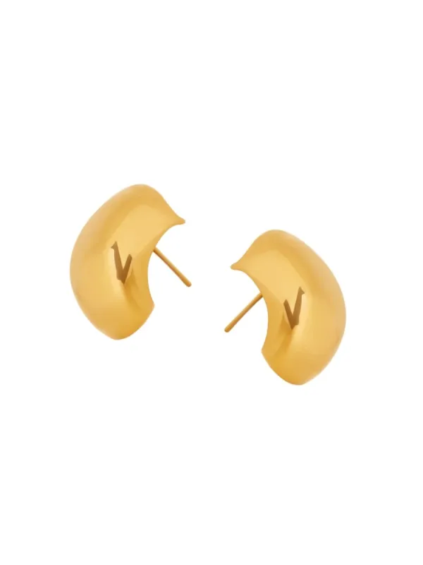 Pebble Studs Gold Plated sold by The Jewelry Edit