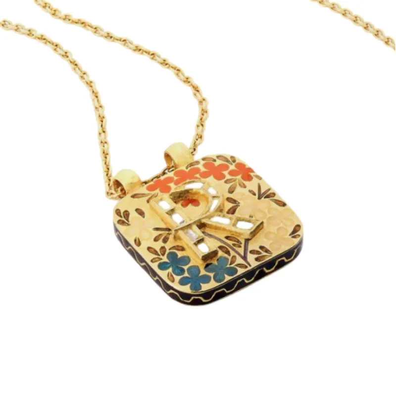 Dark Paradaida Initial Necklace sold by The Jewelry Edit