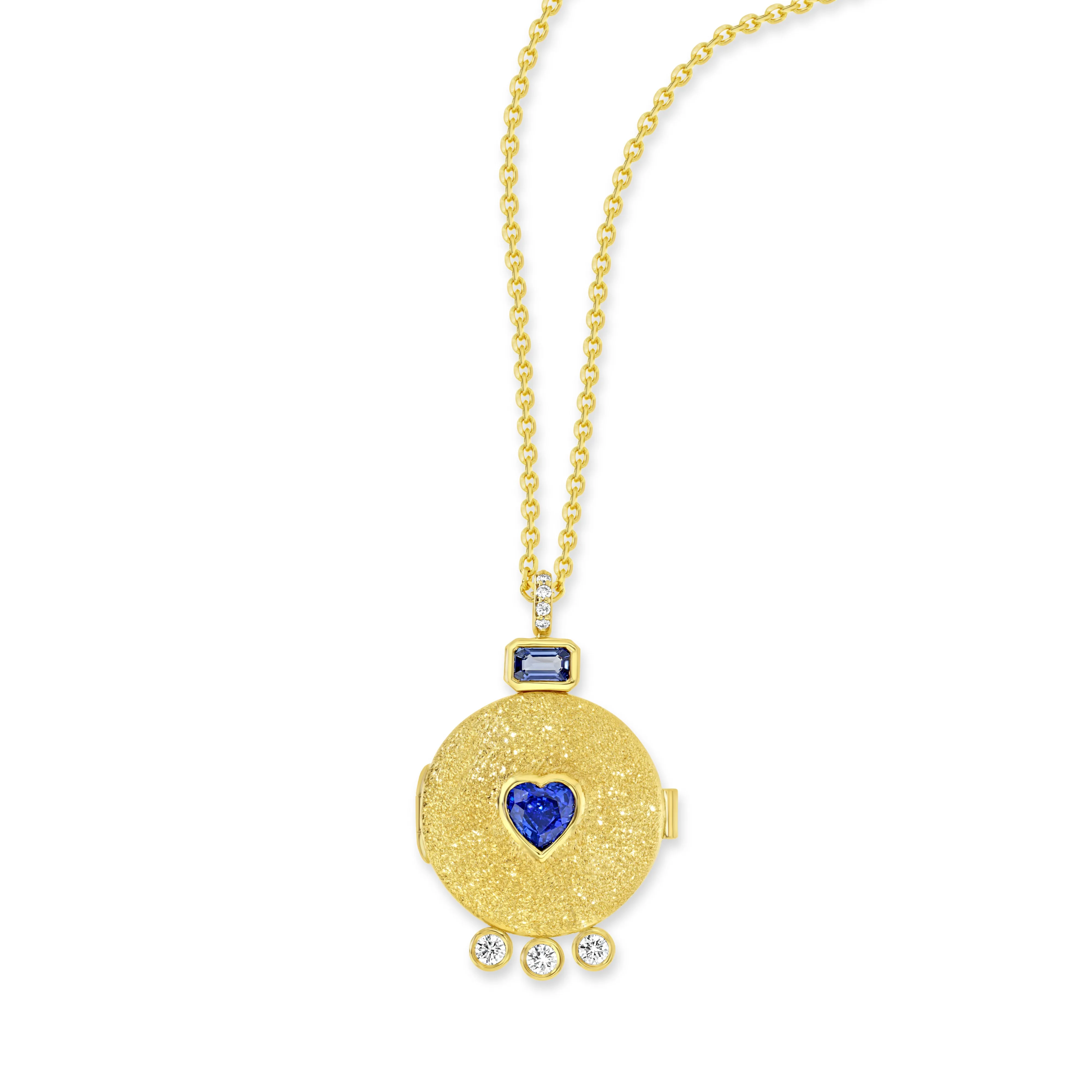 Love Potion Locket - Blue Sapphire sold by The Jewelry Edit