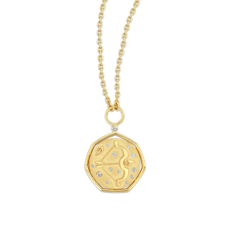 Sagittarius Zodiac Pendant Necklace sold by The Jewelry Edit