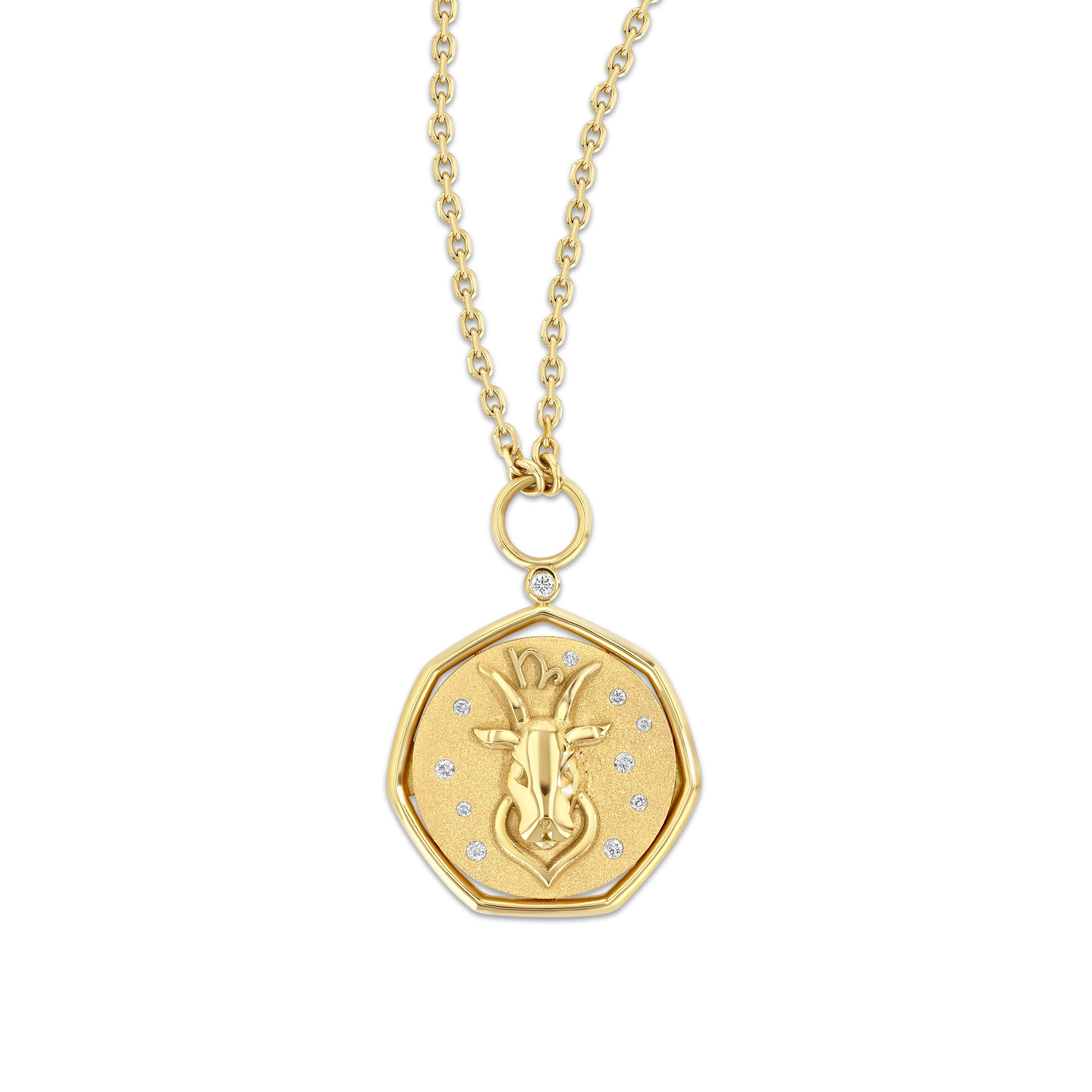 Capricorn Zodiac Pendant Necklace sold by The Jewelry Edit