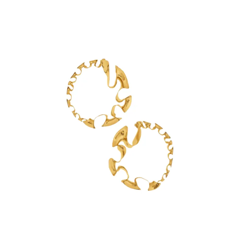 Winter Flower Hoops sold by The Jewelry Edit