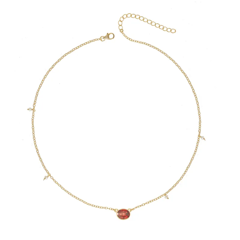 January Birthstone Necklace sold by The Jewelry Edit